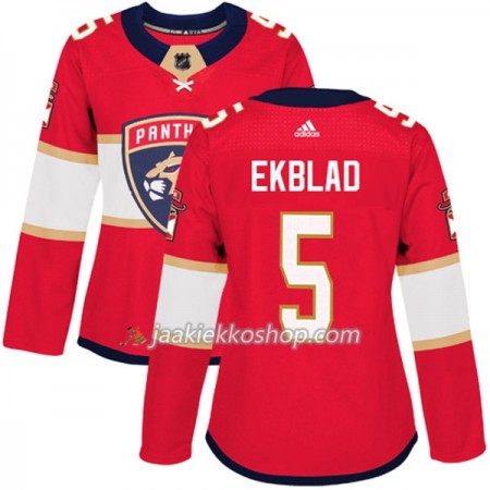 Nainen NHL Florida Panthers Pelipaita Aaron Ekblad 5 Adidas 2017-2018 Punainen Authentic